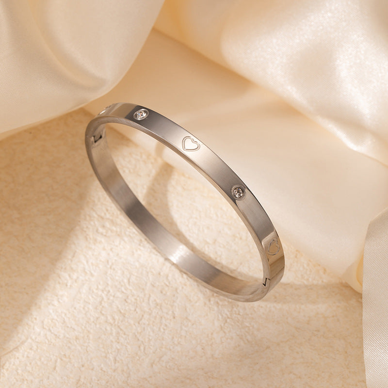 Titanium Steel Diamond Bracelet