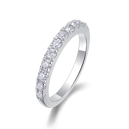 Minimalist Moissanite Silver Ring