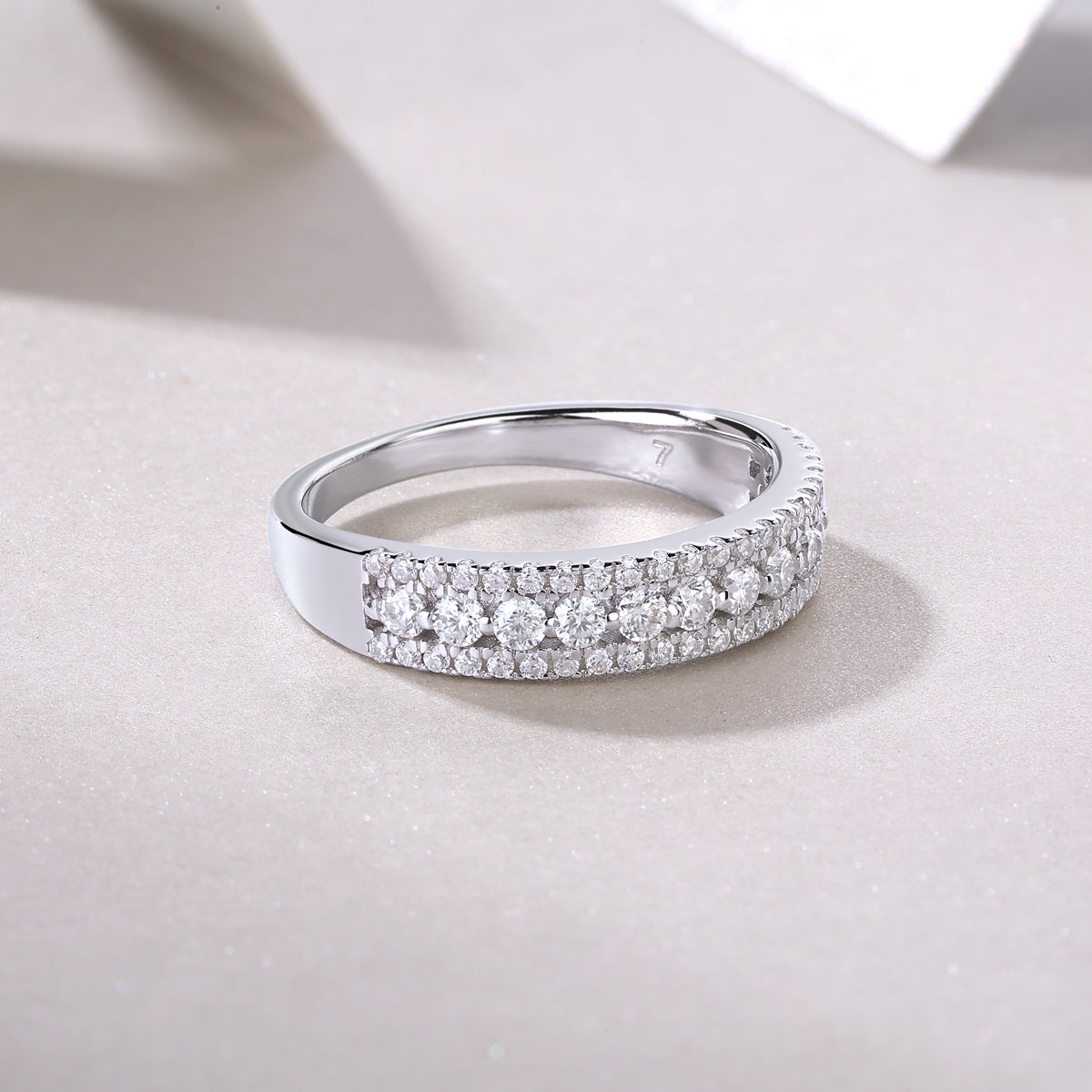 Luxury Moissanite Sterling Silver Ring