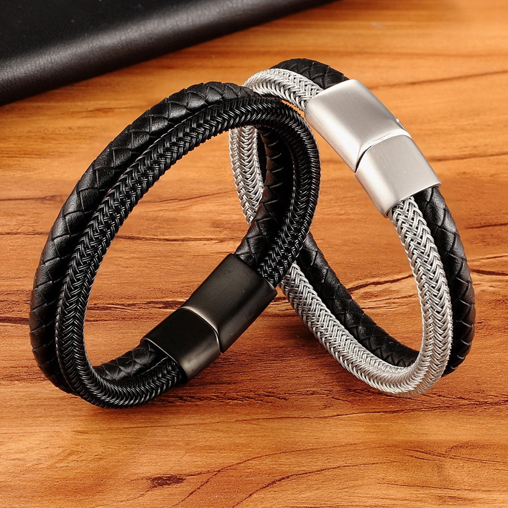 Two-Tone Buckle Bracelet Bracelet For Men