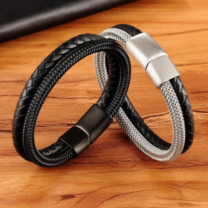 Two-Tone Buckle Bracelet Bracelet For Men