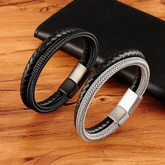 Two-Tone Buckle Bracelet Bracelet For Men