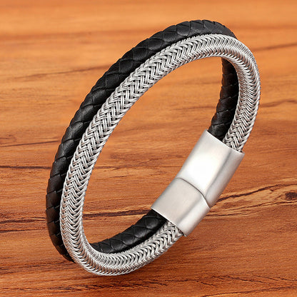 Two-Tone Buckle Bracelet Bracelet For Men