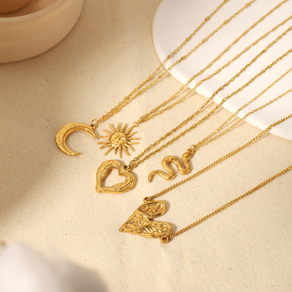 Titanium Steel Necklace 18K Gold Plated