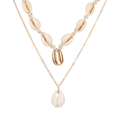 Trendy natural gold-plated necklace