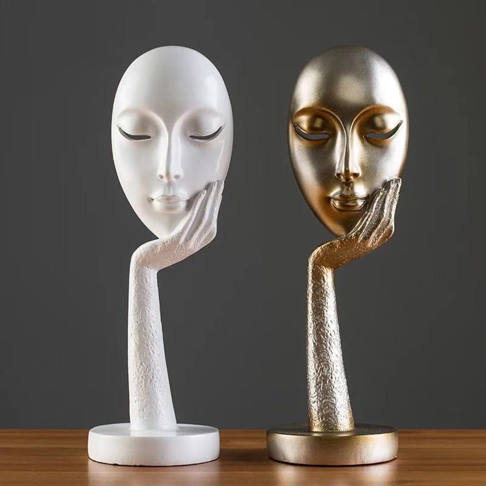 Nordic Abstract Art Thinker Statue Office