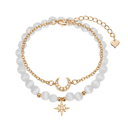 Women's Star Moon Opal Bracelet