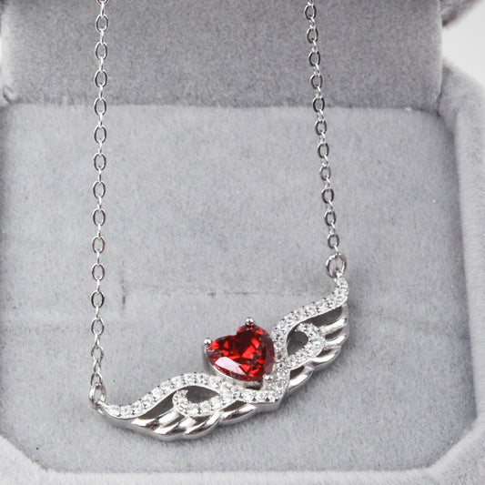 Flying Love S925 Silver Red Heart