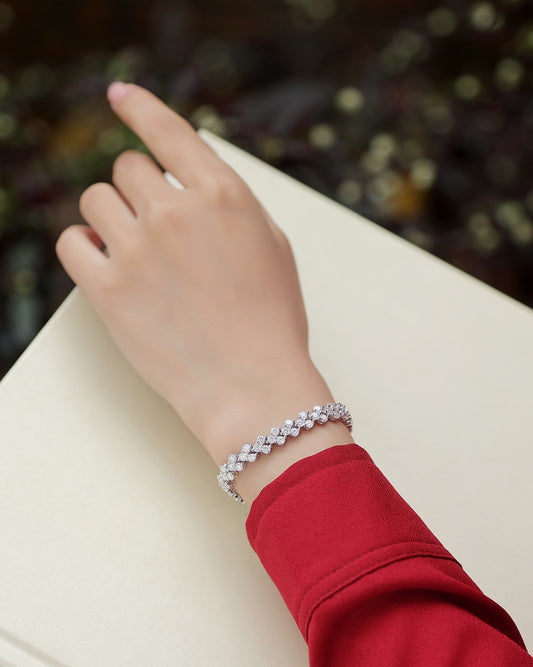Moissanite Sterling Silver Woman Bracelet