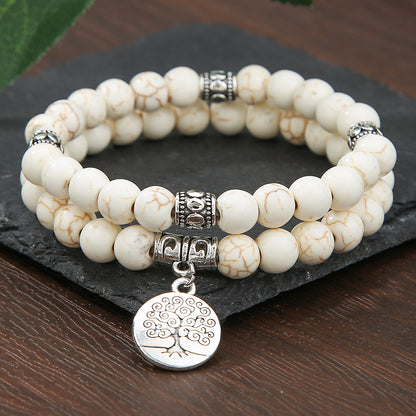 Retro Men's Coconut Wood Stackable Bracelet Set