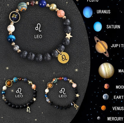 Twelve Zodiac Crystal Bracelets