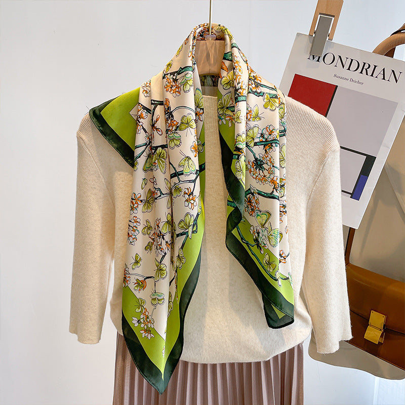 Silk Scarf Women's Headscarf Spring And Autumn