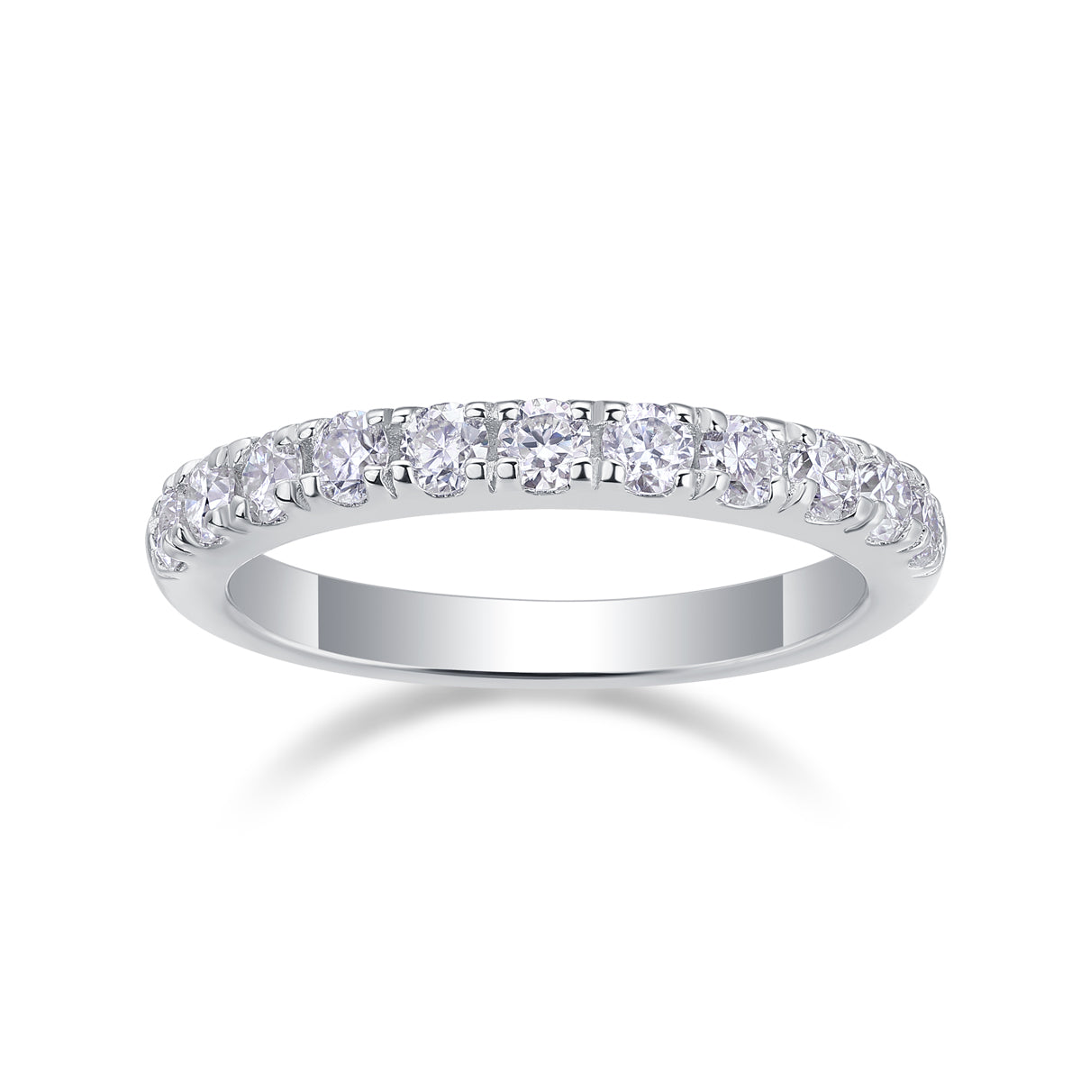 Minimalist Moissanite Silver Ring