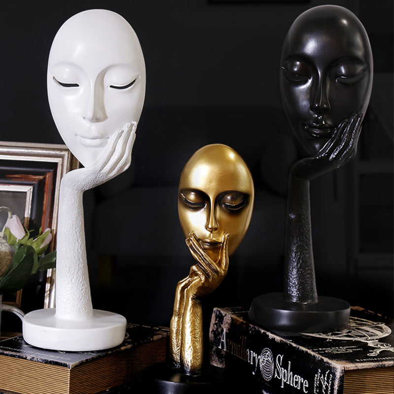 Nordic Abstract Art Thinker Statue Office