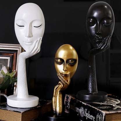 Nordic Abstract Art Thinker Statue Office