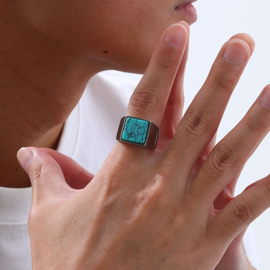 Square Seal Casting Ring For Men