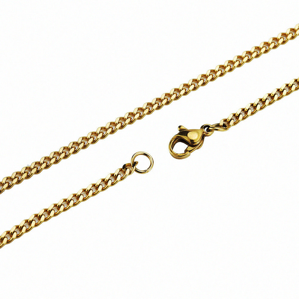 Titanium steel hip-hop chain men