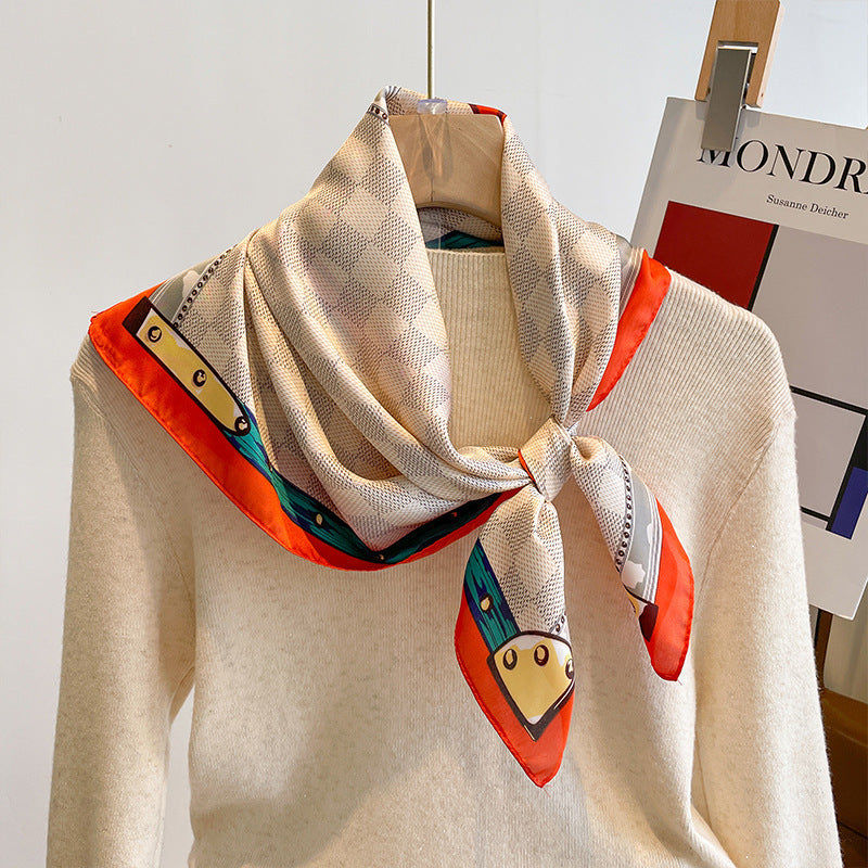 Silk Scarf Women's Headscarf Spring And Autumn