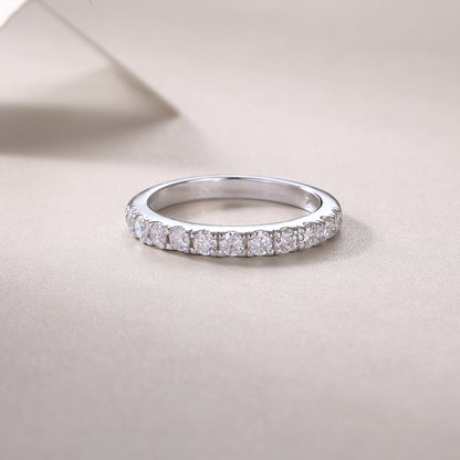 Minimalist Moissanite Silver Ring
