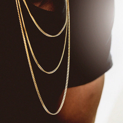 Titanium steel hip-hop chain men