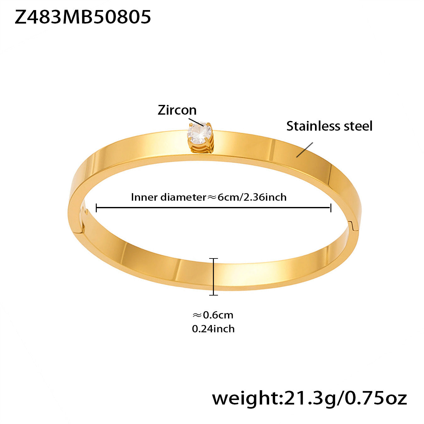 Zirconia Buckle Bracelet