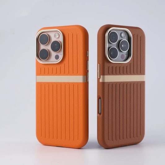 Corrugated Magnetic Leather Phone Case