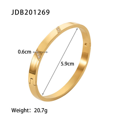 Inlaid White Zircon Bracelet
