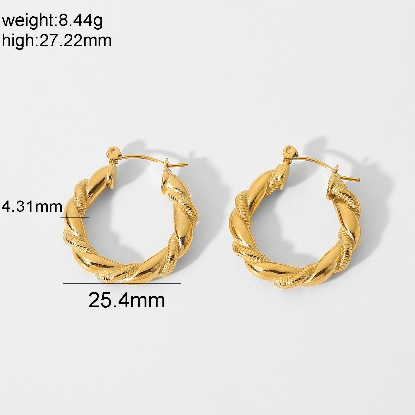 Earrings Stainless Steel Bread