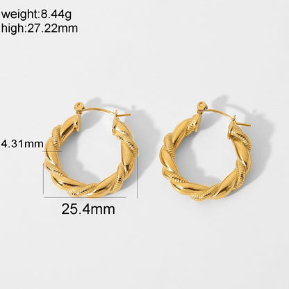 Earrings Stainless Steel Bread