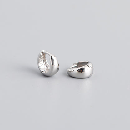 S925 Sterling Silver Wide Face Bracelet Earrings