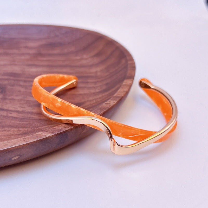 Curved Stainless Steel Bracelet