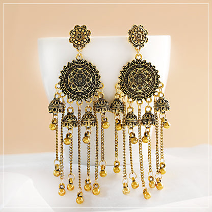 Bell Tassel Long Earrings