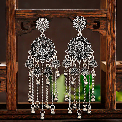 Bell Tassel Long Earrings