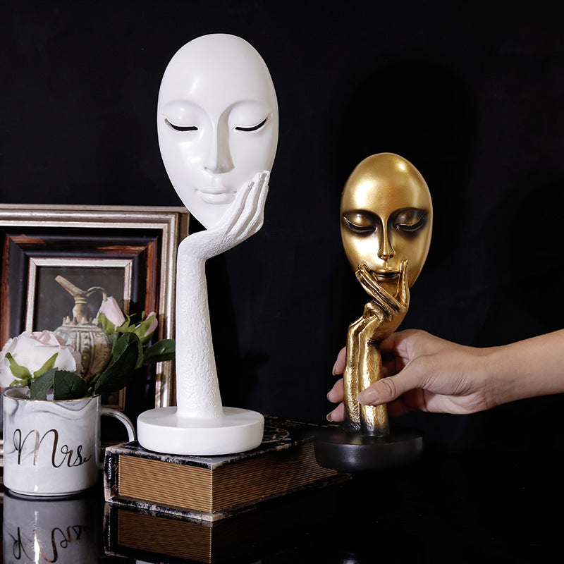 Nordic Abstract Art Thinker Statue Office