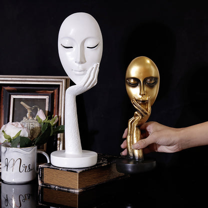 Nordic Abstract Art Thinker Statue Office