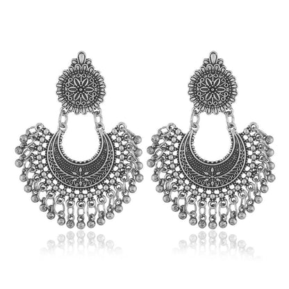 Bohemian Ethnic Flower Bell Earrings