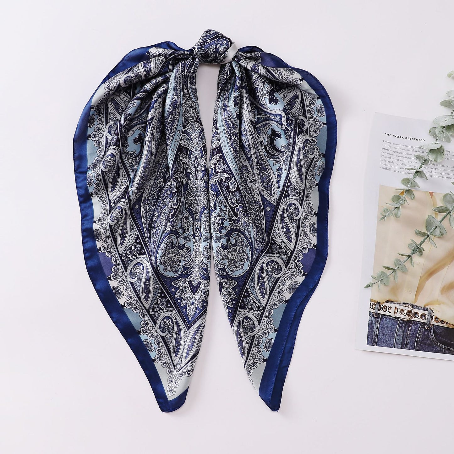 Printed Scarf Silk-like Fashion Shirt Scarf Scarf