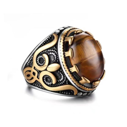 Retro Silver Men  Ring