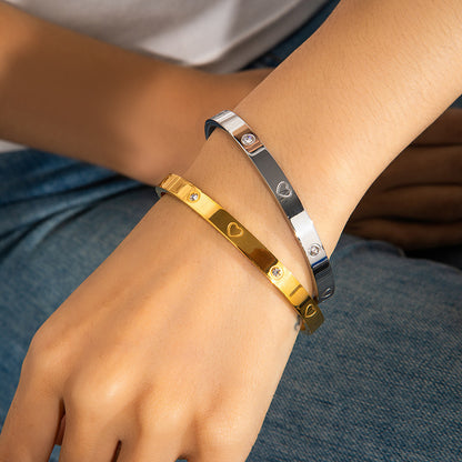 Titanium Steel Diamond Bracelet