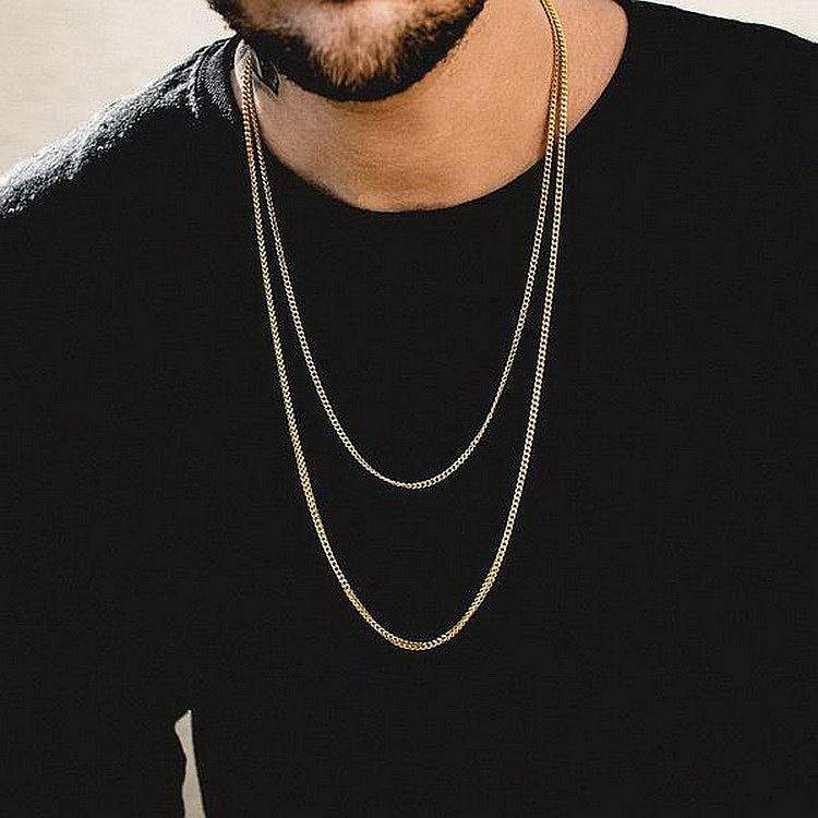 Titanium steel hip-hop chain men