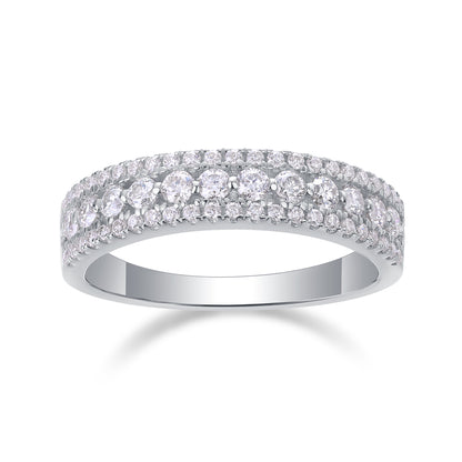 Luxury Moissanite Sterling Silver Ring