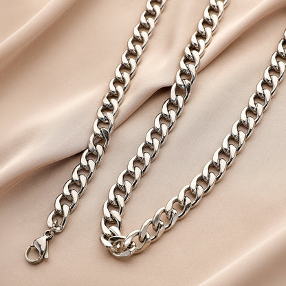 Men's Stainless Steel Gold Single Chain Necklace