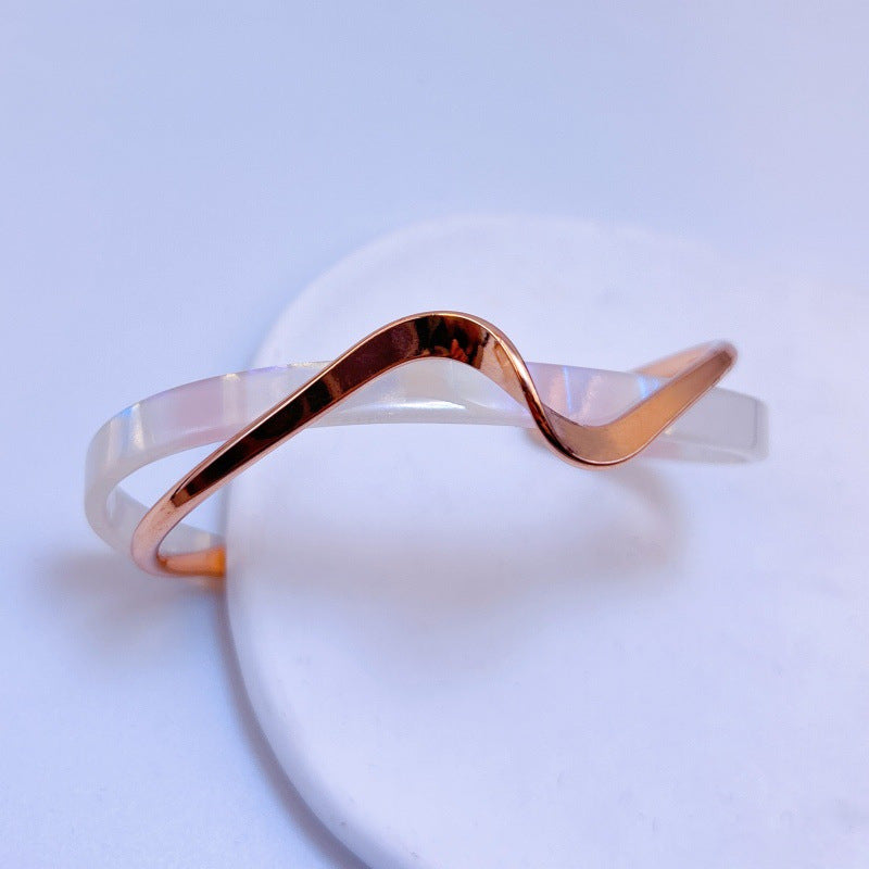 Curved Stainless Steel Bracelet