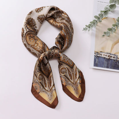 Printed Scarf Silk-like Fashion Shirt Scarf Scarf