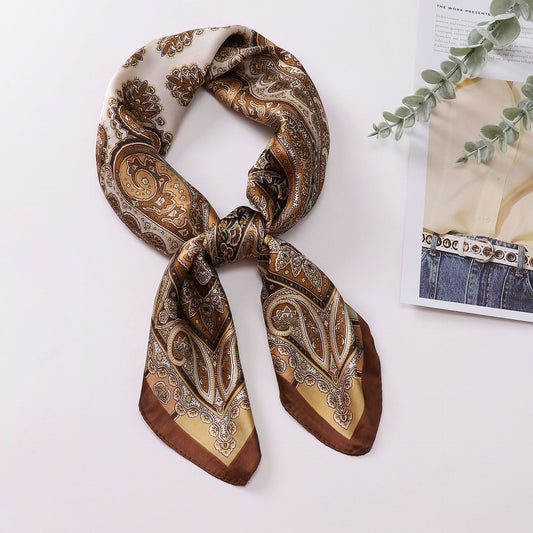 Printed Scarf Silk-like Fashion Shirt Scarf Scarf