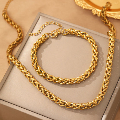 Minimalist Bracelet And Necklace Set