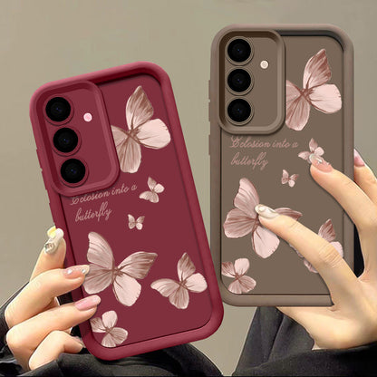 Anti-fall Ladder Graffiti Letter Painted Butterfly Phone Case