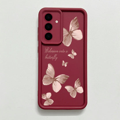 Anti-fall Ladder Graffiti Letter Painted Butterfly Phone Case