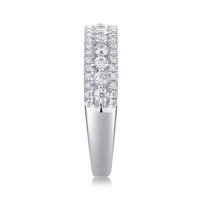 Luxury Moissanite Sterling Silver Ring