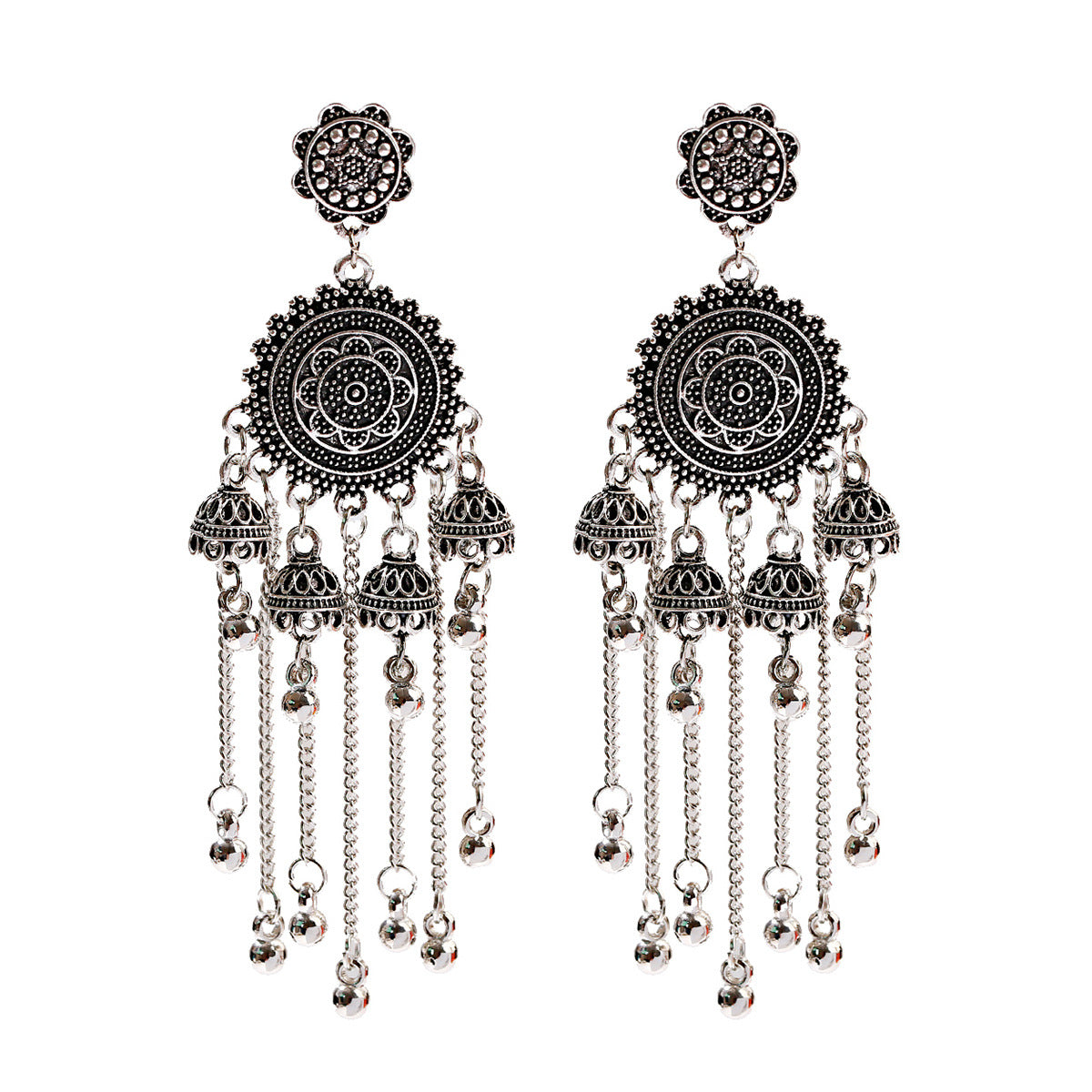 Bell Tassel Long Earrings